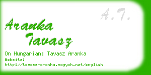 aranka tavasz business card